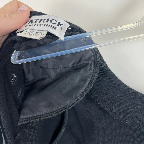 Vintage Knit Wool Black Dress Career Office Professional Small Chic Classic - Picture 11 of 13